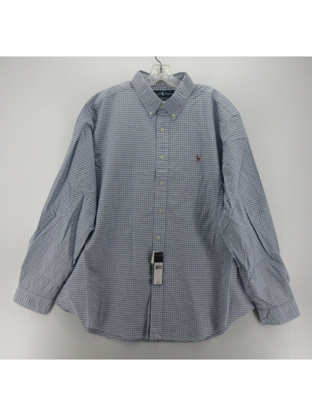 Ralph Lauren Shirt XXL Oxford Plaid Classic Fit Flesh Pony Club Preppy